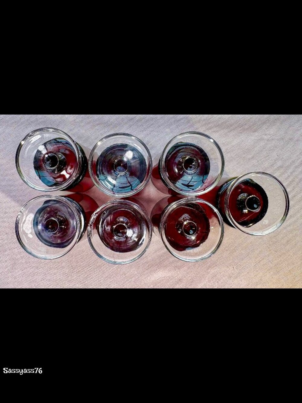 🆕VTG▪️LUMINARC ARCOROC▪️MCM Set 7 CAVALIER 4" French Ruby Red Liqueur Glasses - Picture 4 of 5